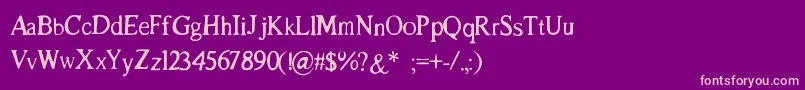 LeBossu Font – Pink Fonts on Purple Background