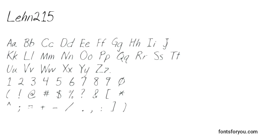 characters of lehn215 font, letter of lehn215 font, alphabet of  lehn215 font