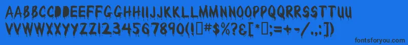 WetPaintMf Font – Black Fonts on Blue Background