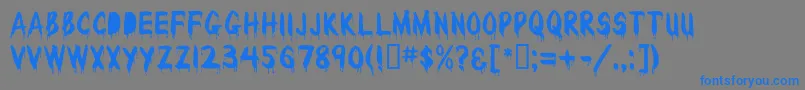 WetPaintMf Font – Blue Fonts on Gray Background