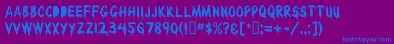 WetPaintMf Font – Blue Fonts on Purple Background