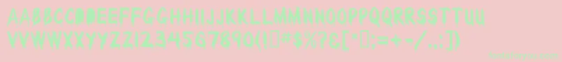 WetPaintMf Font – Green Fonts on Pink Background