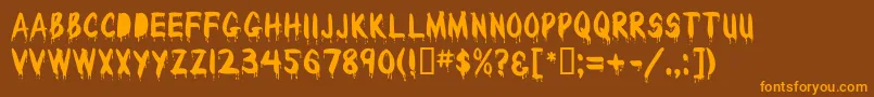 WetPaintMf Font – Orange Fonts on Brown Background