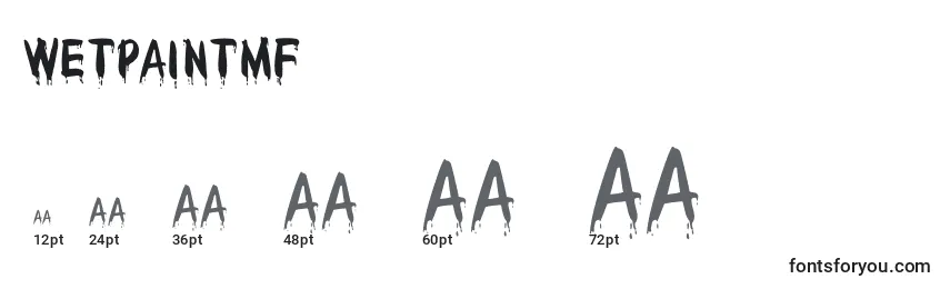 WetPaintMf Font Sizes