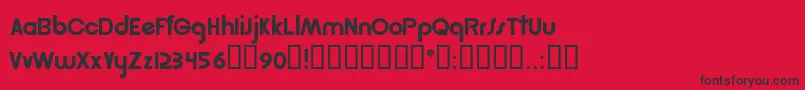 Rsgordon-fontti – mustat fontit punaisella taustalla