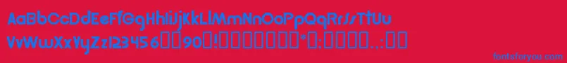 Rsgordon-fontti – siniset fontit punaisella taustalla
