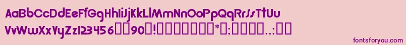 Rsgordon Font – Purple Fonts on Pink Background