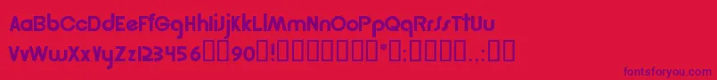 Rsgordon Font – Purple Fonts on Red Background
