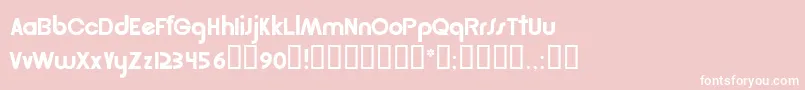 Rsgordon Font – White Fonts on Pink Background