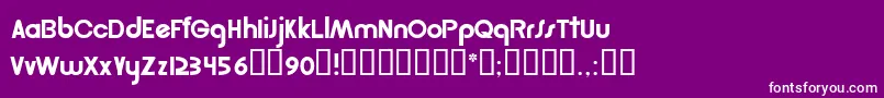Rsgordon-fontti – valkoiset fontit violetilla taustalla