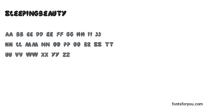 Шрифт SleepingBeauty – алфавит, цифры, специальные символы
