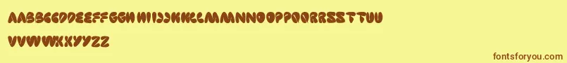 SleepingBeauty Font – Brown Fonts on Yellow Background