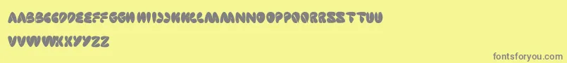 SleepingBeauty Font – Gray Fonts on Yellow Background