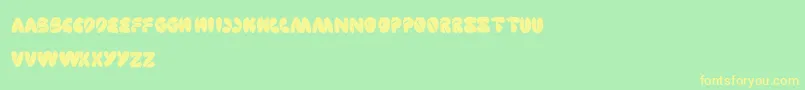 SleepingBeauty Font – Yellow Fonts on Green Background