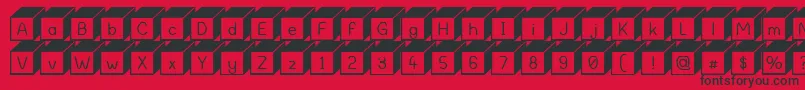 BoxingBrophius Font – Black Fonts on Red Background