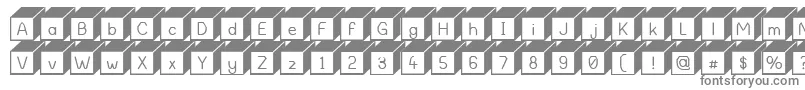 フォントBoxingBrophius – 白い背景に灰色の文字