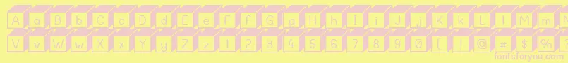 BoxingBrophius Font – Pink Fonts on Yellow Background