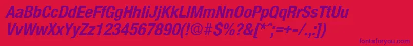 OlnovaBoldcondita Font – Purple Fonts on Red Background