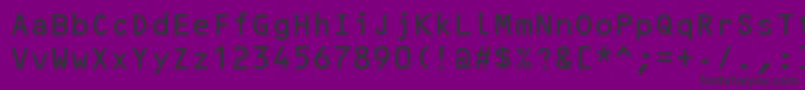 Ocrb Font – Black Fonts on Purple Background