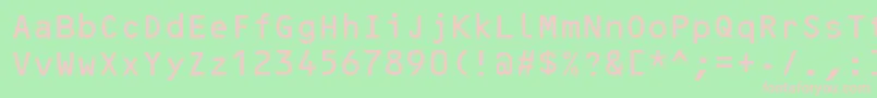 Ocrb Font – Pink Fonts on Green Background