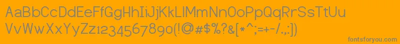 DustismoSans Font – Gray Fonts on Orange Background