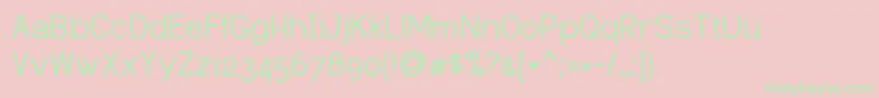 DustismoSans Font – Green Fonts on Pink Background