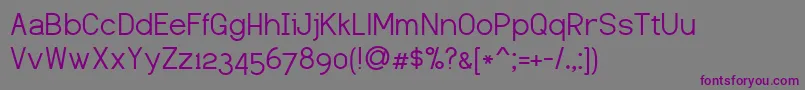 DustismoSans Font – Purple Fonts on Gray Background