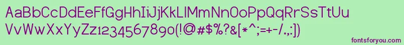 DustismoSans Font – Purple Fonts on Green Background