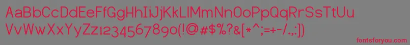 DustismoSans Font – Red Fonts on Gray Background