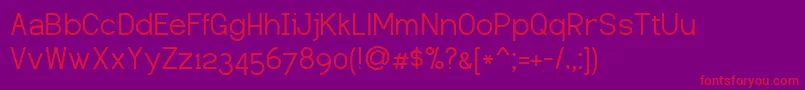 DustismoSans Font – Red Fonts on Purple Background