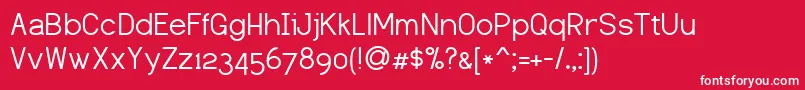DustismoSans Font – White Fonts on Red Background