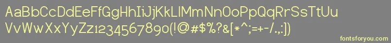 DustismoSans Font – Yellow Fonts on Gray Background