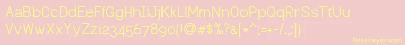 DustismoSans Font – Yellow Fonts on Pink Background