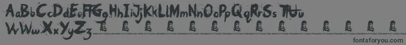 フォントOh No – 黒い文字の灰色の背景