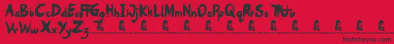 Oh No Font – Black Fonts on Red Background