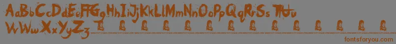 fuente Oh No – Fuentes Marrones Sobre Fondo Gris