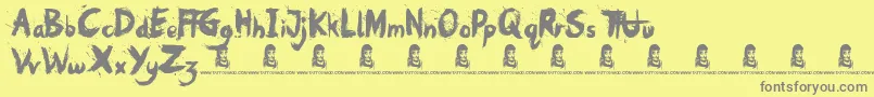 Шрифт Oh No – серые шрифты на жёлтом фоне