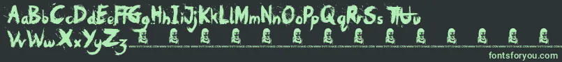 Oh No Font – Green Fonts on Black Background
