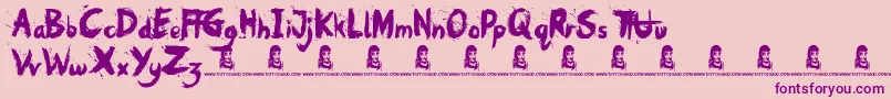 Oh No Font – Purple Fonts on Pink Background