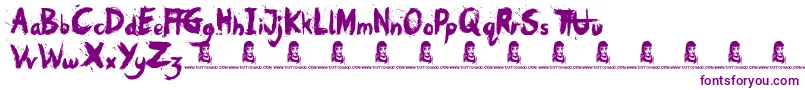 fuente Oh No – Fuentes Moradas Sobre Fondo Blanco