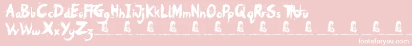 Шрифт Oh No – белые шрифты на розовом фоне