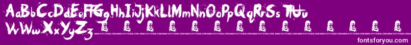 Шрифт Oh No – белые шрифты на фиолетовом фоне