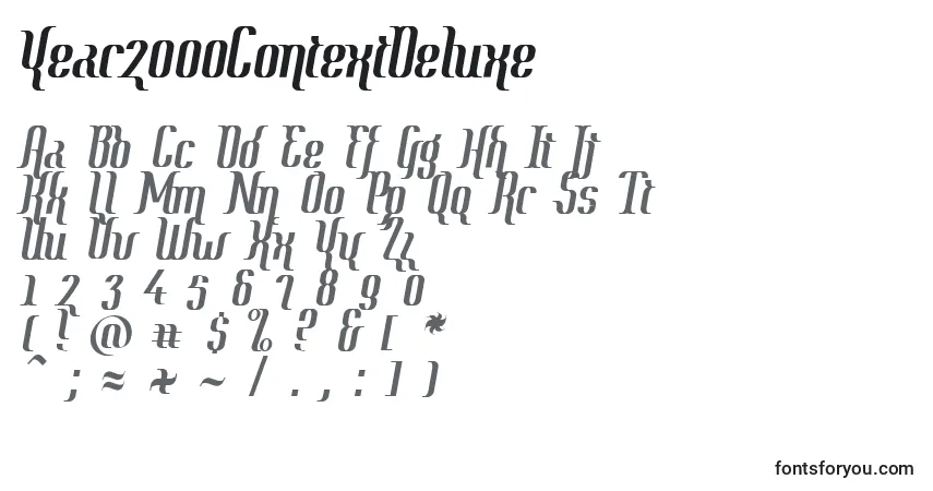 Schriftart Year2000ContextDeluxe – Alphabet, Zahlen, spezielle Symbole