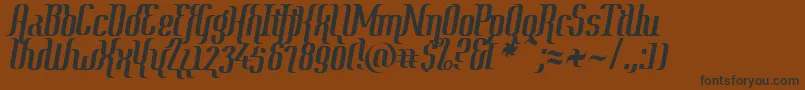 フォントYear2000ContextDeluxe – 黒い文字が茶色の背景にあります