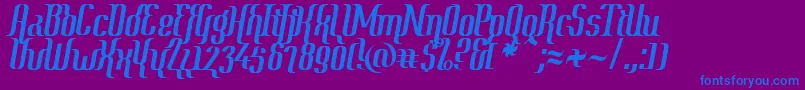 Year2000ContextDeluxe Font – Blue Fonts on Purple Background