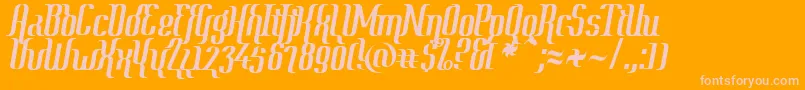 Year2000ContextDeluxe Font – Pink Fonts on Orange Background