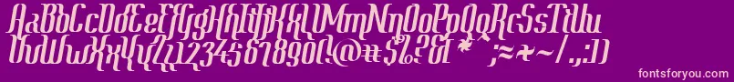 Year2000ContextDeluxe Font – Pink Fonts on Purple Background