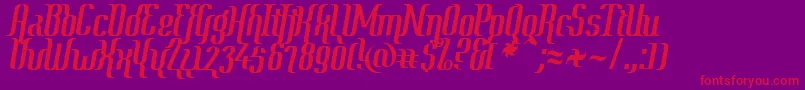 Year2000ContextDeluxe Font – Red Fonts on Purple Background