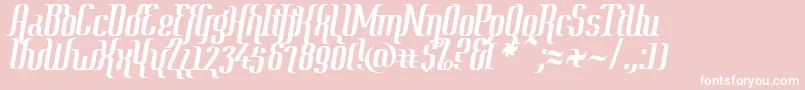 Year2000ContextDeluxe Font – White Fonts on Pink Background