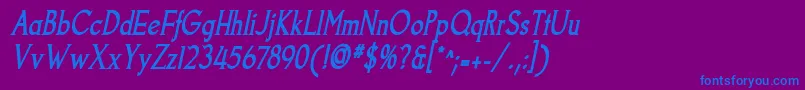 GoodfishBoldItalic Font – Blue Fonts on Purple Background